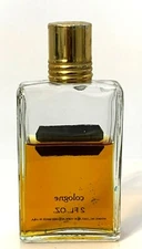 Vintage Aramis Cologne 2 Fl. Oz. Glass Bottle With Gold Cap For Men Splash