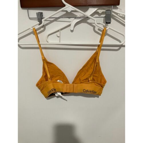 Calvin Klein Women's Triangle Bralette, Terracotta Orange, Medium - Picture 2 of 2