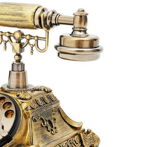 Antyczny telefon Styl europejski Staromodna obrotowa tarcza Telefon Biurko Dekoracja - Zdjęcie 18 z 18