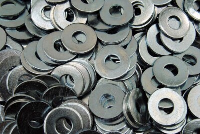 1/2'' USS Flat Washers Grade 2 Steel Zinc Plated 1.375''OD 100/Pack