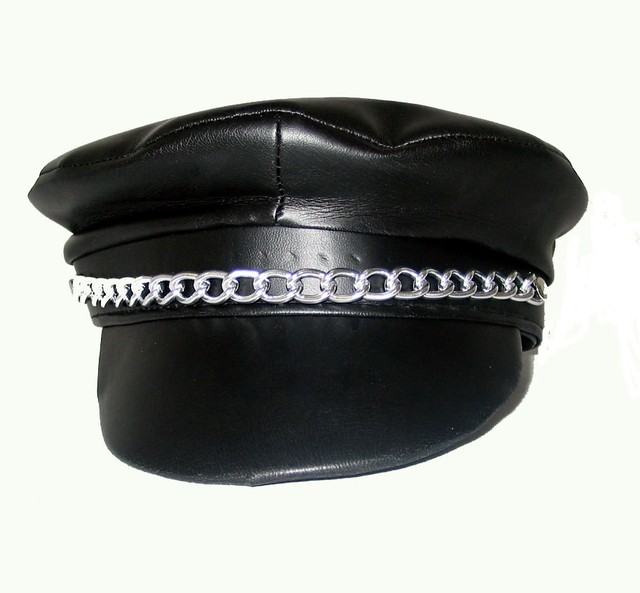 gay leather hat
