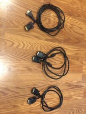 VGA 15 pin Cables-Set of Three Black Used Cables/Excellent condition.