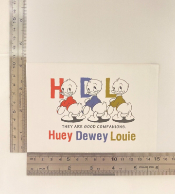 Huey Dewey Louie Disney Fan Limited Not For Sale Postcard Japanese