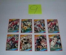 LOT OF 8 1984 TOPPS BLANK BACKS FOOTBALL CARDS 