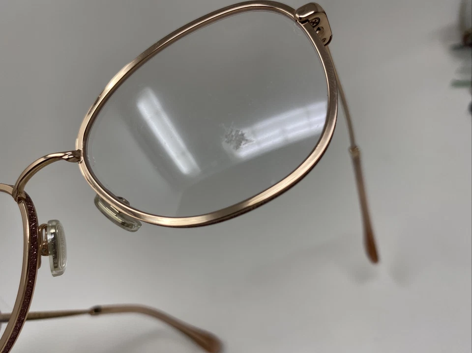 MARCO DE GAFAS JIMMY CHOO JC229 AÑO 54-18-145 ORO ROSA METAL OVALADO ITALIA X501 Foto 2 de 4