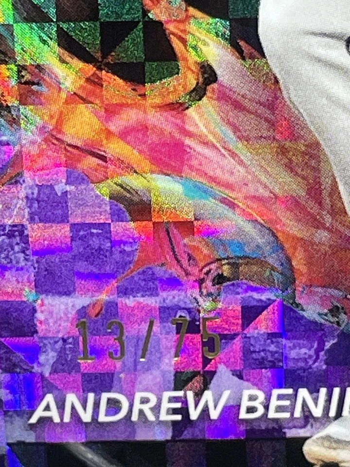 2024 Topps Finest Rare Purple Checkerboard Andrew Benintendi #261 13/75 CWS - Image 2 of 3