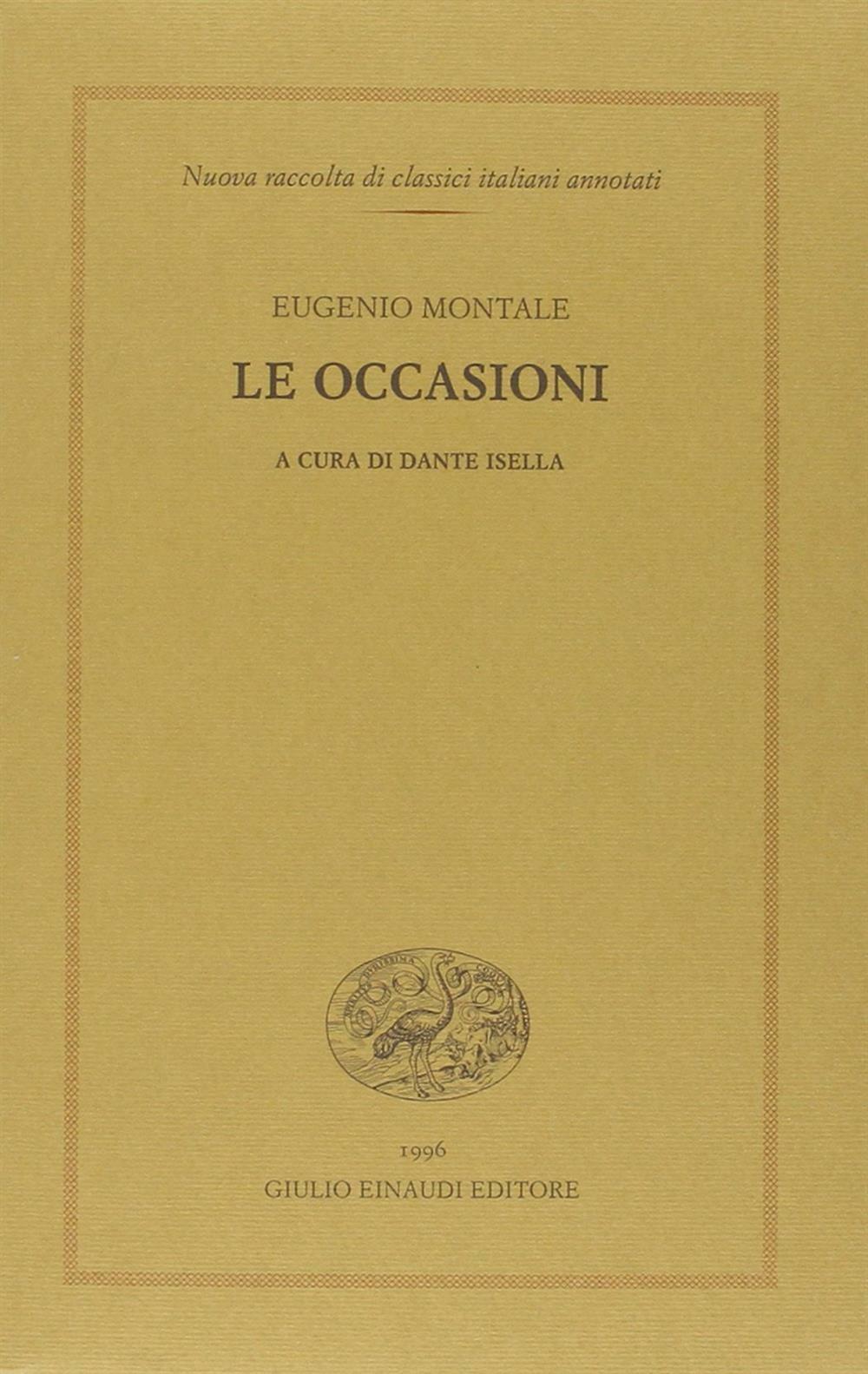 Le occasioni - Montale Eugenio