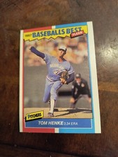 TOM HENKE 1987 FLEER BASEBALLS BEST SLUGGER AND PITCHERS #19 OF 44 FREE SHIP