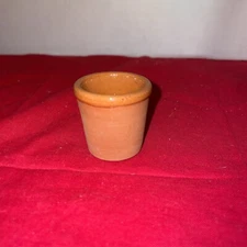 Rowe Pottery Works Crock Brown-Inside Glazed Pottery 1.5”- No Lid-Estate Find
