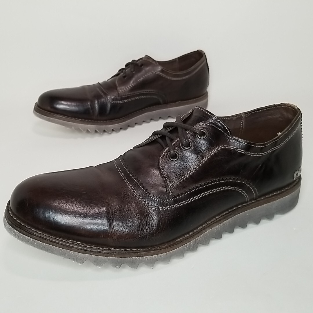 SAOLA Scarpa derby Bed Stu Cobbler pelle invecchiata punta alare comoda uomo 12 marrone