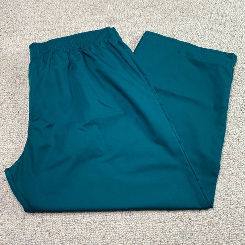 Fashion Seal Unisex Pants sz 3XL Blue Green Elastic Waist Lightweight Scrubs - Picture 8 of 13