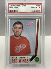 1969-70 O PEE CHEE NICK LIBBETT #162 RC PSA 8