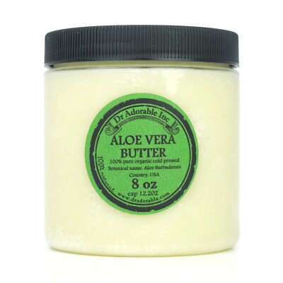 PURE ALOE VERA BUTTER FRESH ORGANIC COLD PRESSED 2 OZ-8 OZ 1 LB-UP TO 12LB 