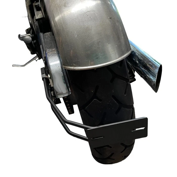 Kennzeichenhalter schwarz seitlich Universal für Motorräder mit 20 mm Radachse - Bild 2 von 4