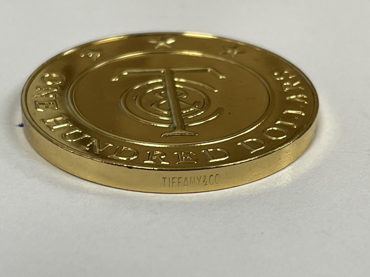Tiffany & Co. $100 Gold Plated Tiffany Money Coin Token | eBay