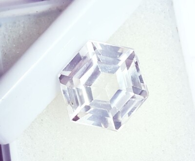 Natürlich Weißer Saphir 7 Zu 9 Zertifiziert Lose Edelstein Hexagon Schliff PR467