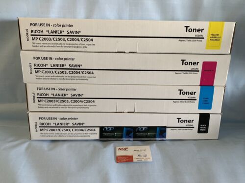 4 Toner for Ricoh MP C2003 MP C2503 MPC2003 MPC2503 841918 841921 841920 841919 - Picture 1 of 5