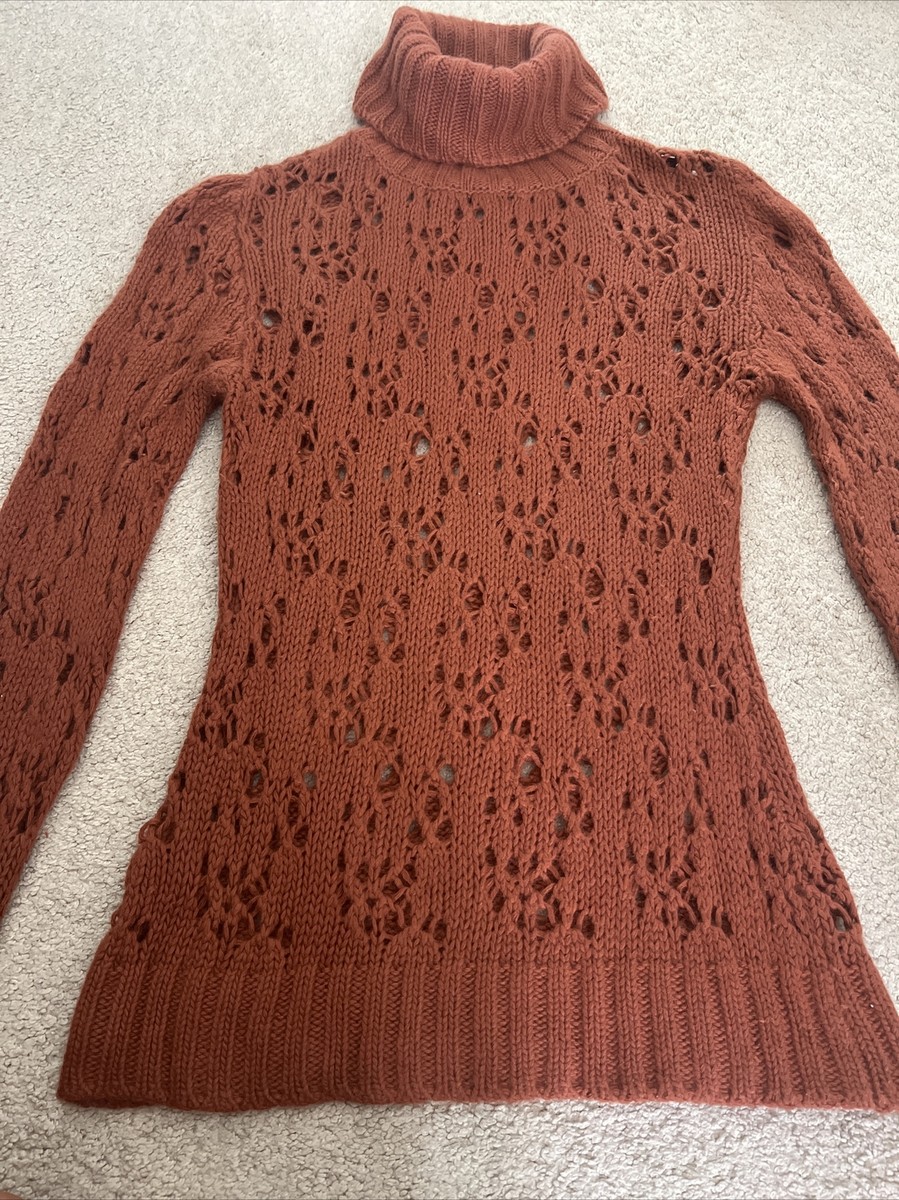 Dolce and Gabbana sweater knit angora/Lana/ brown rust size 32/46 