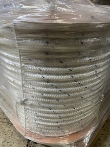 1 “ double braided Nylon 600 ft. White /Blue   Or All White