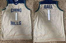 Throwback LaMelo Ball #1 Chino Hills Jersey Gray Edition Sewn Custom Names
