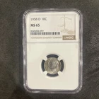 1958 D MS 65 Dime