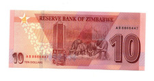 10 DOLLARS  UNC  BANKNOTE FROM ZIMBABWE  2020   PICK-103