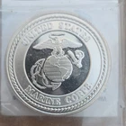 United States Marine Corps One Troy Ounce 1 Troy Oz .999 Fine Silver Round