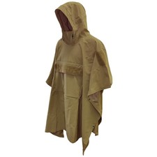 Hazard 4 Poncho Villa Smartskin Softshell Poncho Army Camping Rain Shower Coyote