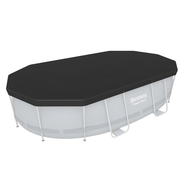 Bestway Pool Abdeckplane Frame Pool Poolabdeckung Plane Oval 424X250X100Cm 58425-image