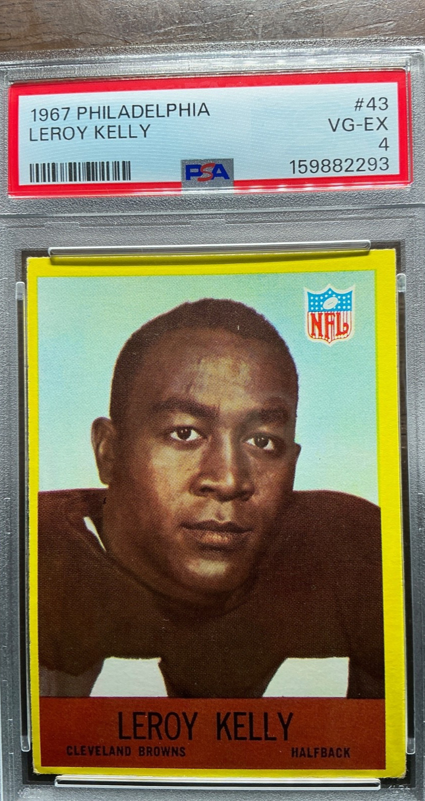 Leroy Kelly #43 Football Cards 1967 Philadelphia trading card — raw and PSA graded price guide
