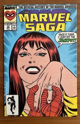 Marvel Saga #22 (1987 Marvel) Mary Jane & Spider-Man engagement Key Issue VF/NM