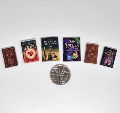 Dolls House 1:12 scale Handmade Miniature Witchcraft Spell Books x 6 -3D Printed - Image 1 of 2