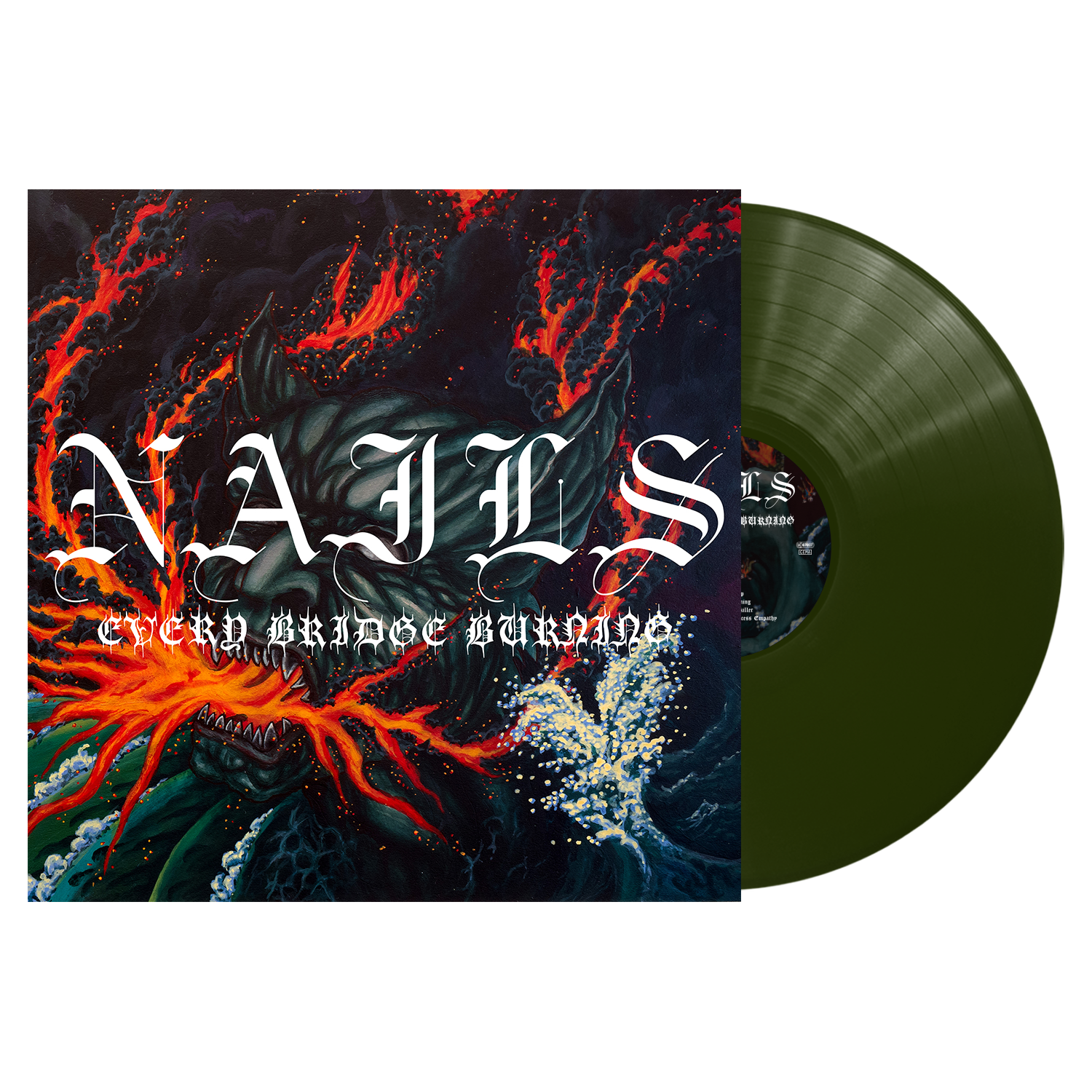 Nails 'Every Bridge Burning' LP Transparent Forest Green Vinyl NEW SEALED