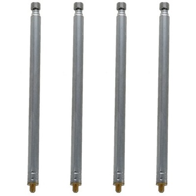 4 Pcs 13.6 Inch 345mm FM Radio  Telescopic Whip Antenna Aerial Silver Tone B1X7