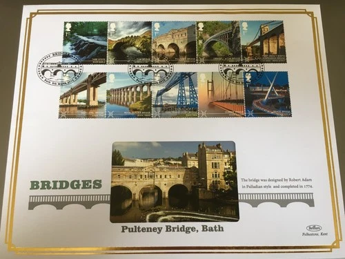 GB STAMPS RARE FIRST DAY COVER 2015 BRIDGES PULTENEY BRIDGE BATH