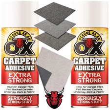 2 x 500ml Heavy Duty Extra Strong Ox Carpet Adhesive Contact Glue NEW