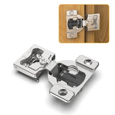 Chibery 10 Pack 1/4" Small Overlay 4D Concealed Hinges for Face Frame Door, S...