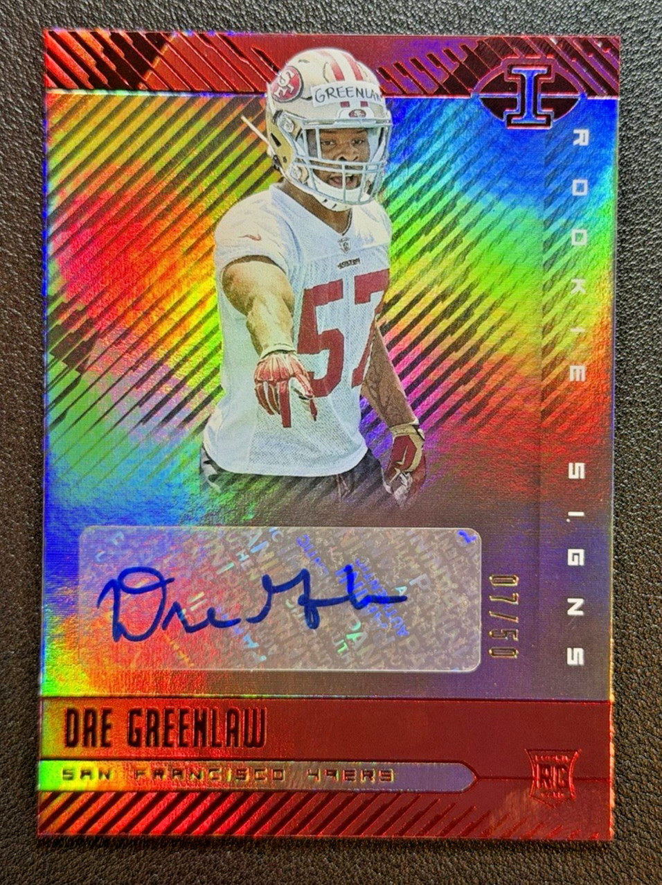 Dre Greenlaw Panini Illusions Rookie Signs #DRG Red