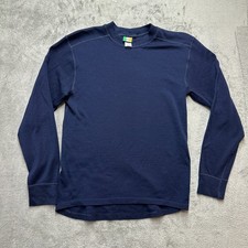 Vtg Duofold Shirt Large 100 Merino Wool Blue Base Layer Hike Outdoors Trekk