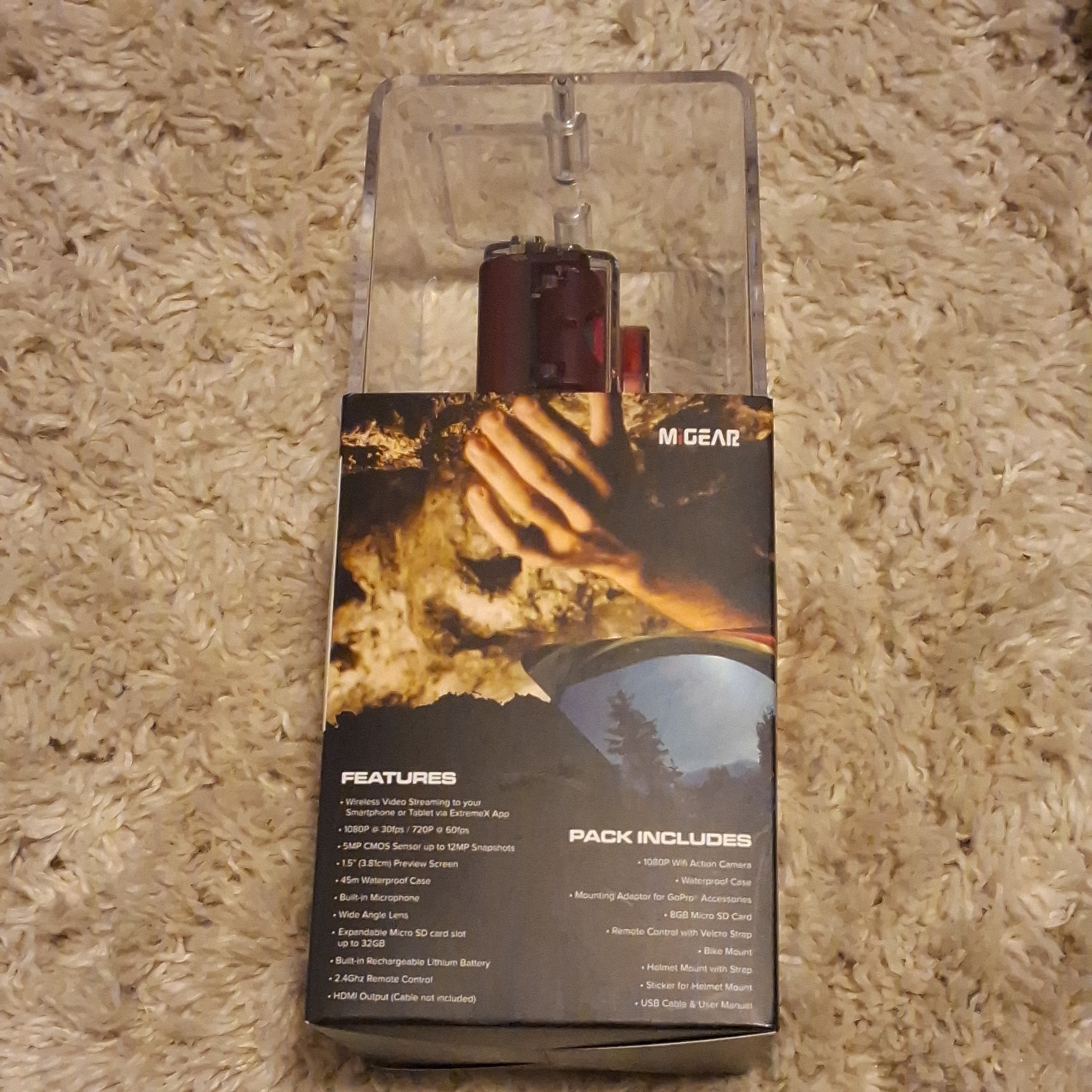 MiGEAR Extreme X 1080P WI-FI Action Camera Bundle Red MGOVS015