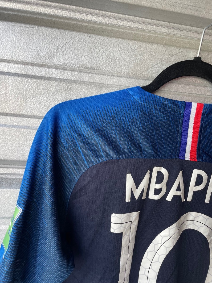 NIKE Kylian Mbappe #10 2018 World Cup France Home Jersey Blue