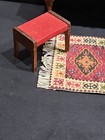VINTAGE DOLLHOUSE WOODEN MINIATURE FURNITURE LOTRUG,  TABLE, WALL PICS, LAMP++ — photo 6