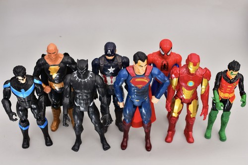 LOT OF 8 HASBRO MARVEL & DC 12" ACTION FIGURES VARIOUS YEARS BUNDLE - Picture 6 of 7