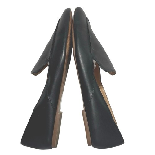 Zapatos mocasines Madewell para mujer de cuero negro sin cordones Frances talla 10 - Imagen 8 de 10