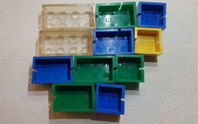 RARE Lego Bricks 1949-1953 LEGO - lot of 11 blocks - 3001old hollow bricks slots