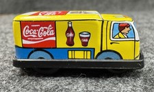 Tiny Vintage c1970s COCA-COLA Tin Friction Made in Japan Toy Delivery Truck Van