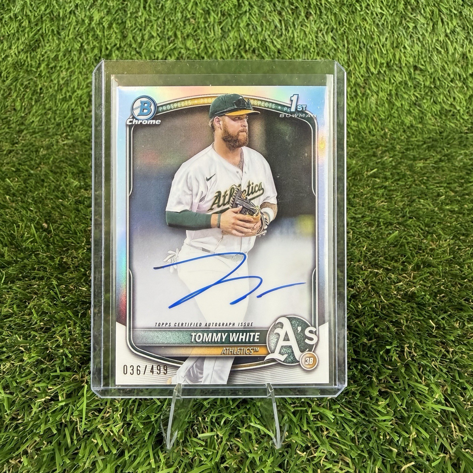 2025 Bowman Chrome Tommy White 1st Bowman Auto /499 Refractor CPA-TWH Athletics