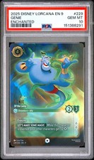 2025 DISNEY LORCANA EN 9-FABLED ENCHANTED 229 GENIE OF THE LAMP PSA 10
