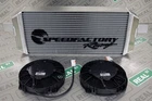 SpeedFactory Tucked Radiator K20 K24 K Series -16an Radiator Dual Fans  EG EK DC