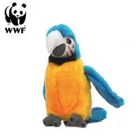 Wwf PlüSchtier Gelbbrust Ara Papagei Mit Sound 14Cm Kuscheltier Stofftier